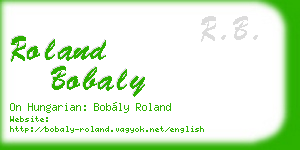 roland bobaly business card