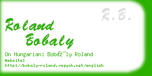 roland bobaly business card